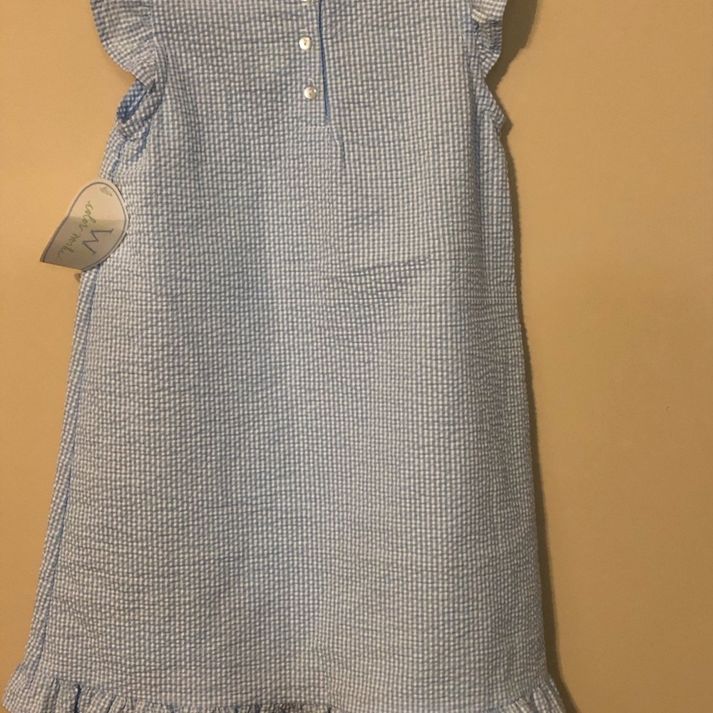 NWT Blue seer sucker dress